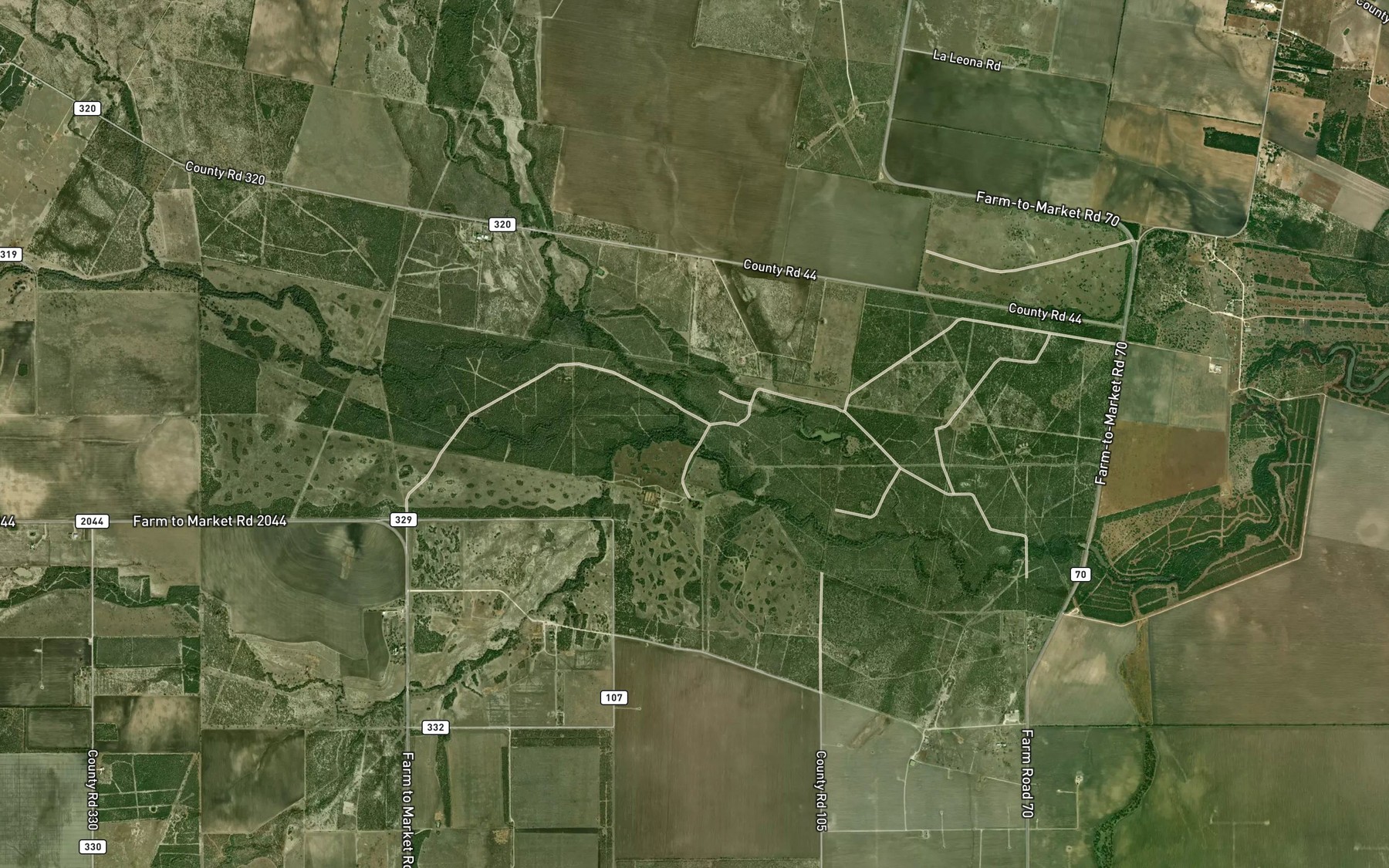 Satellite map of the Palo Hueco Creek