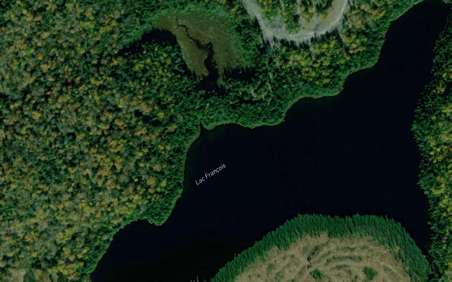 Satellite map of the Lac Francois
