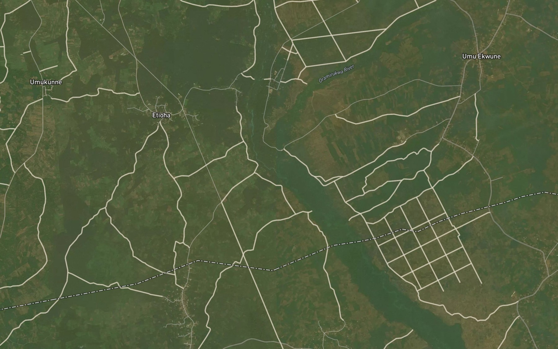 Satellite map of the River Oramirukwa