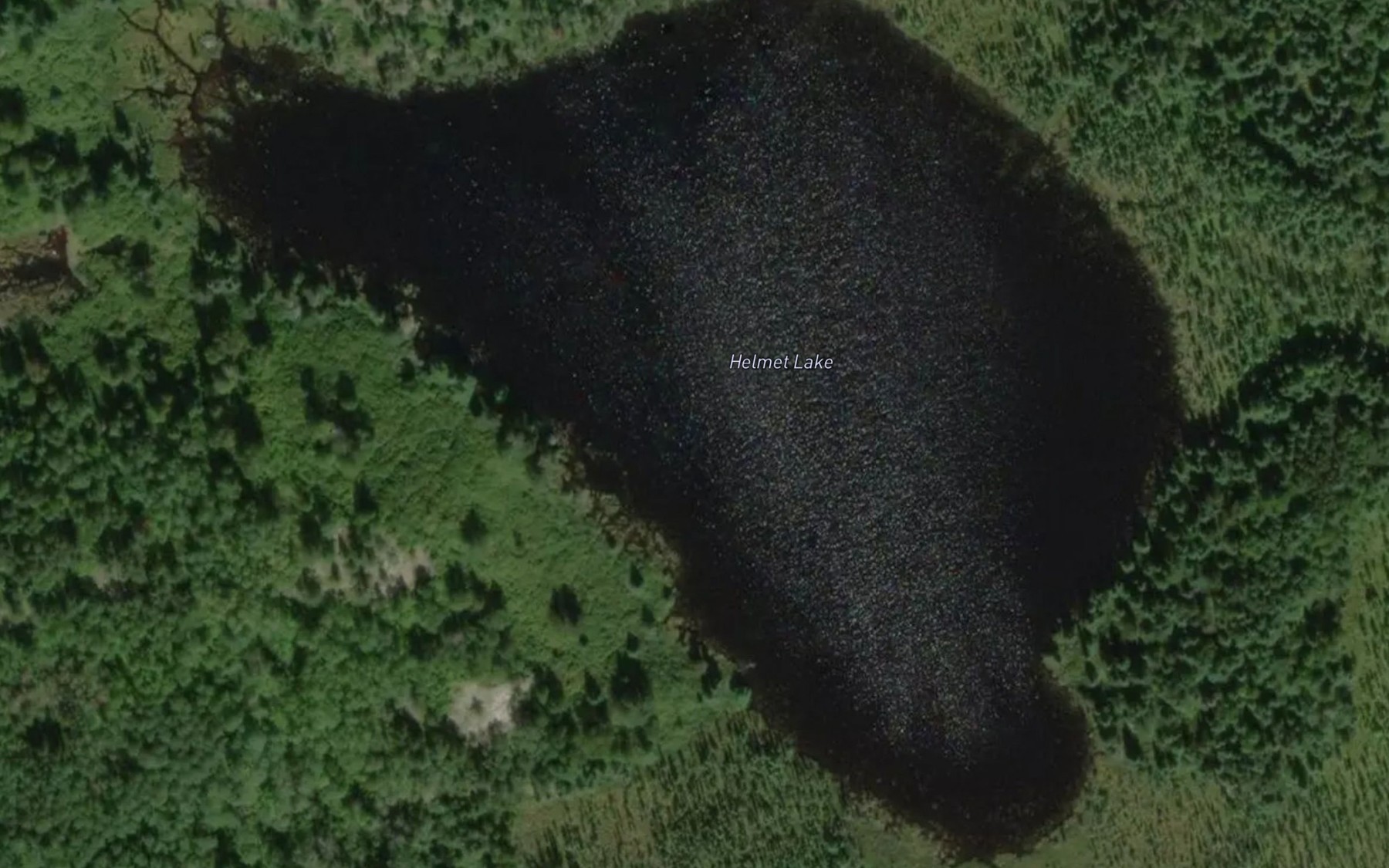 Satellite map of the Helmet Lake