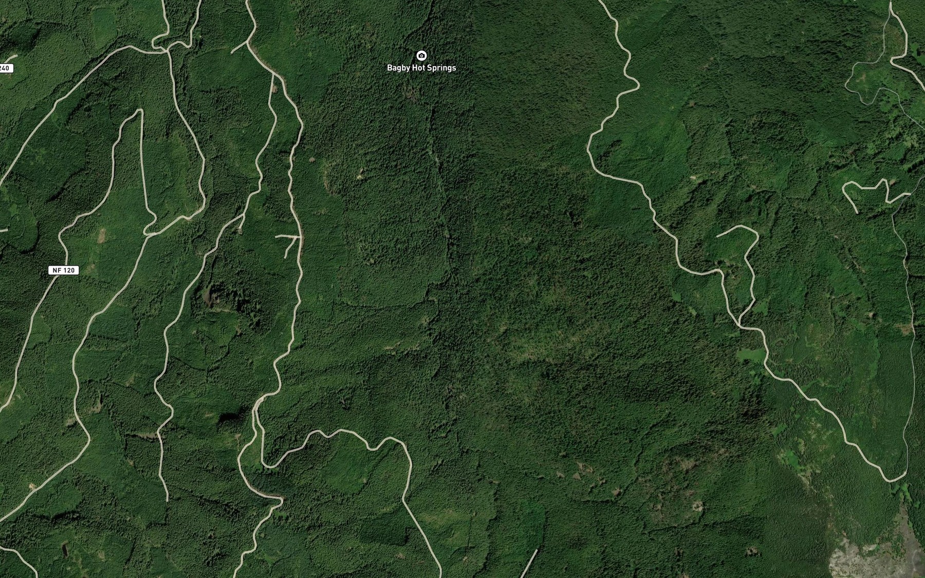 Satellite map of the Doris Creek