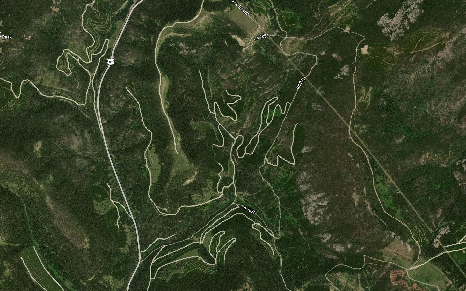 Satellite map of the North Fork Deadman Creek