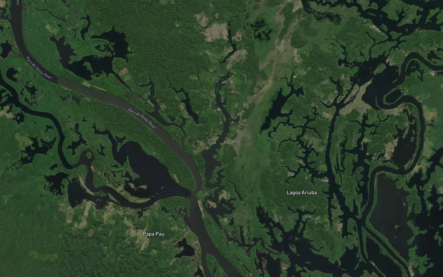 Satellite map of the Lagoa Ariuba