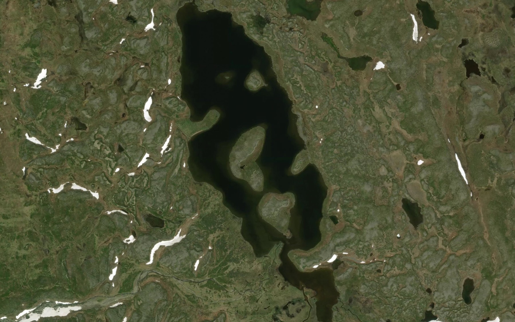 Satellite map of the Garasjavri