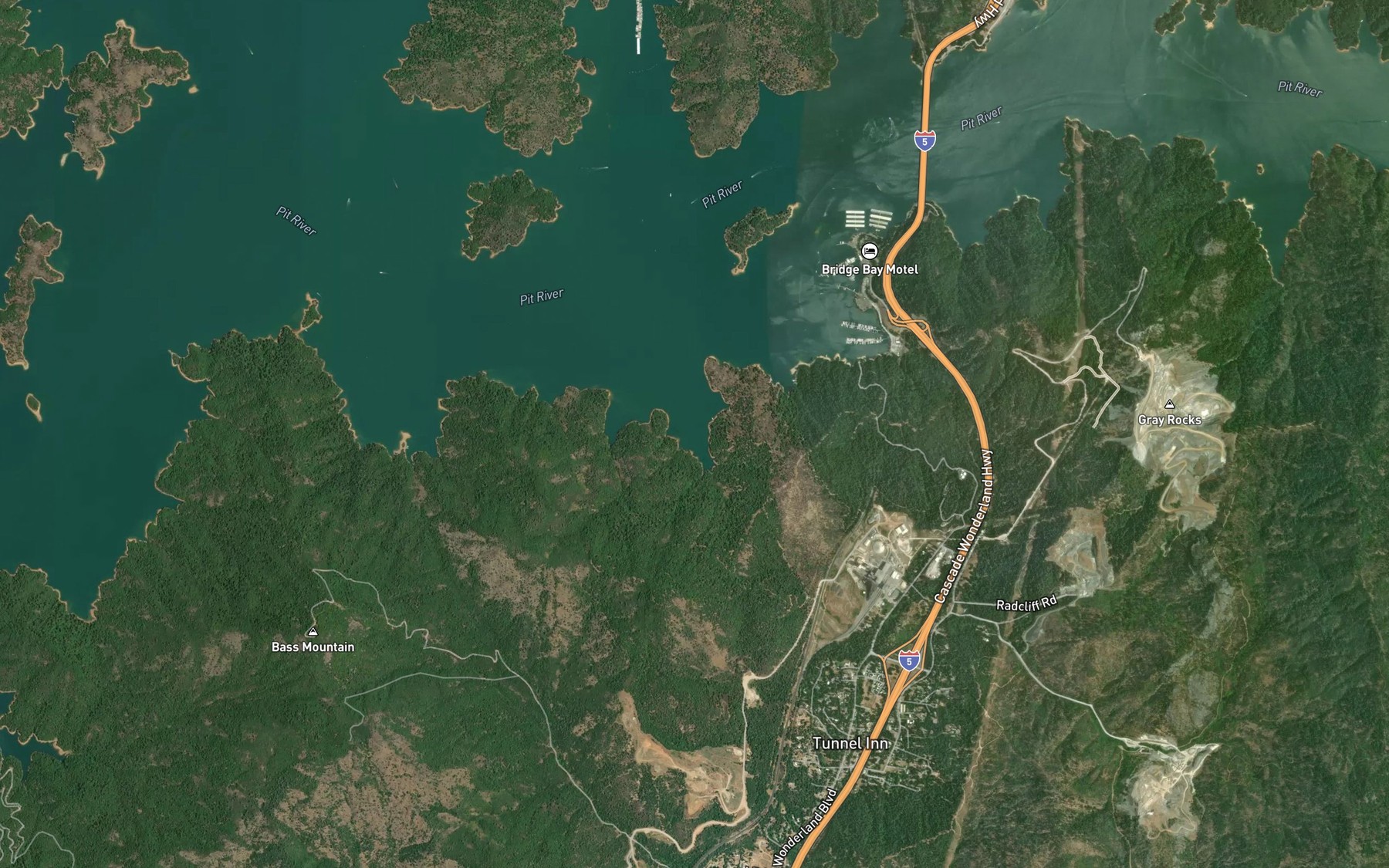 Satellite map of the Bontabile Creek