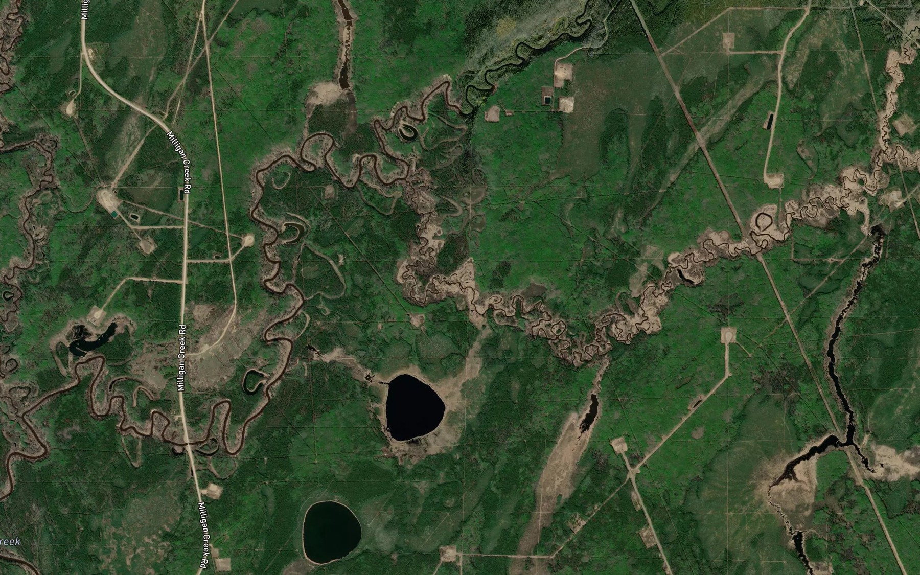 Satellite map of the Little Beaverdam Creek