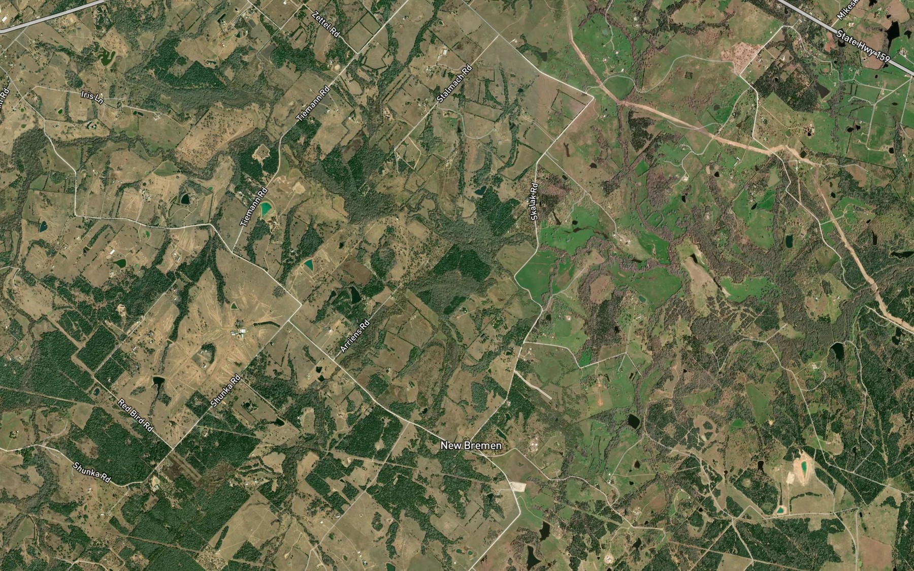 Satellite map of the Dry Creek