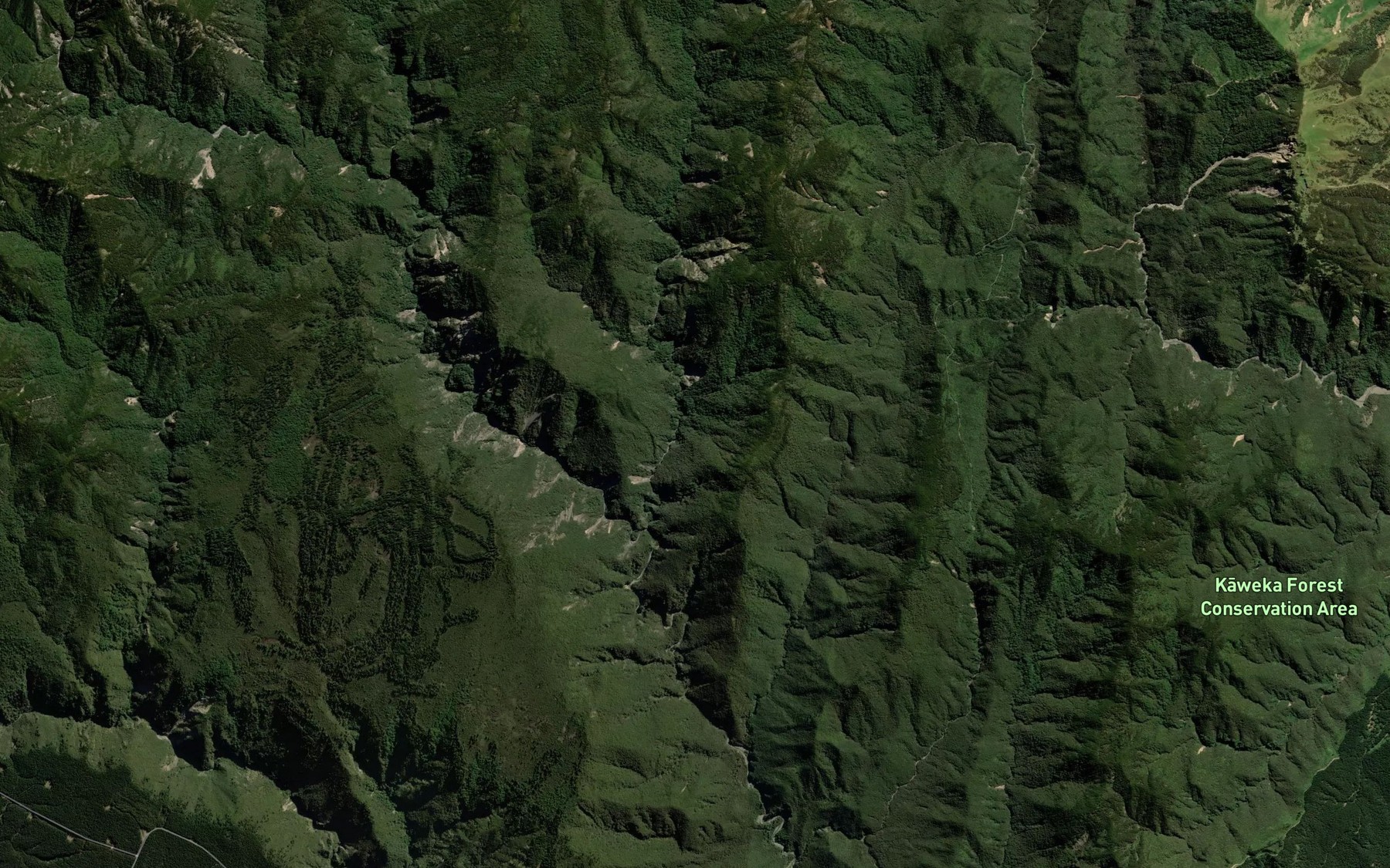 Satellite map of the Jap Creek