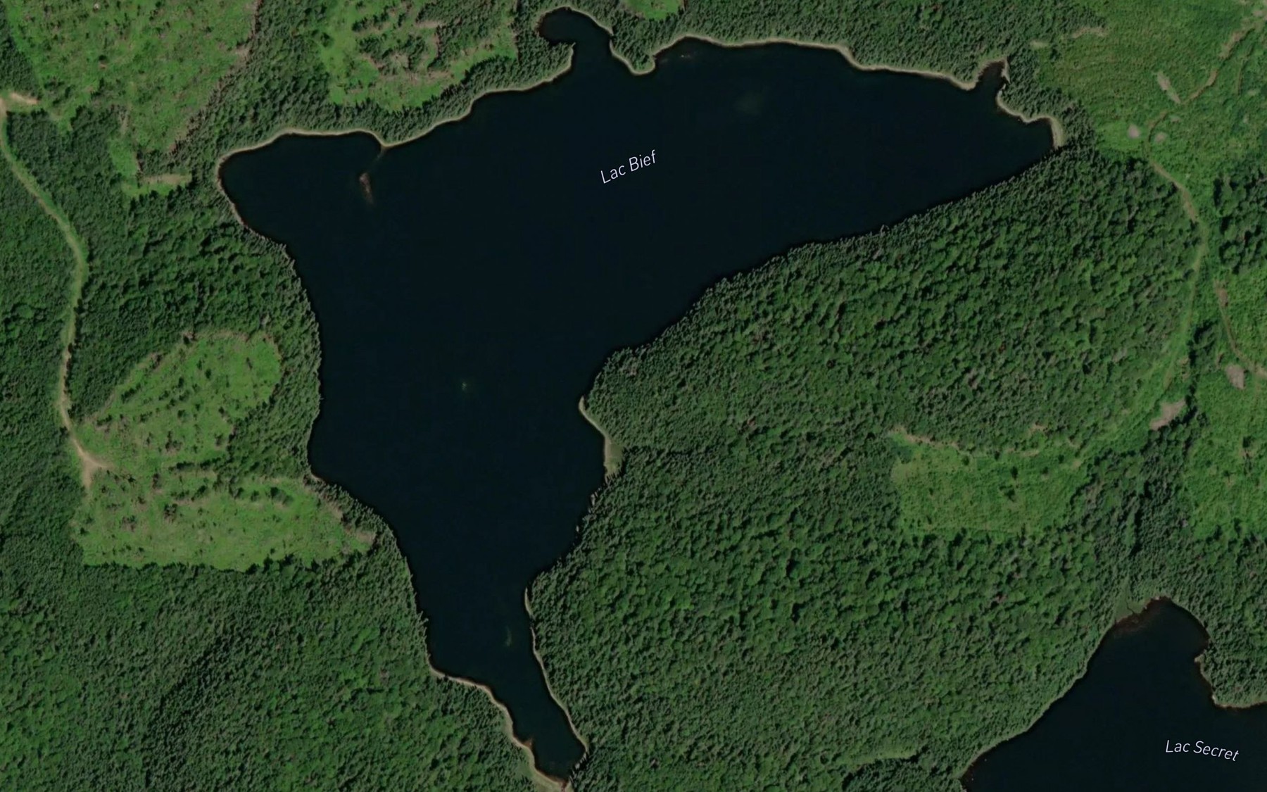 Satellite map of the Lac Bief