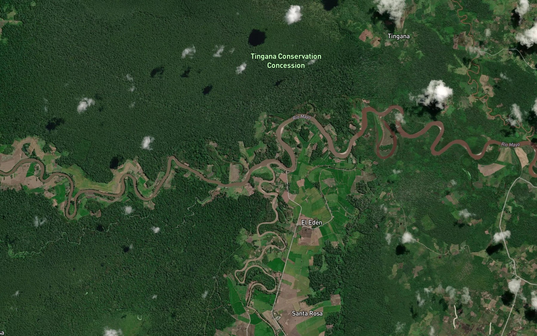 Satellite map of the Rio Tonchima