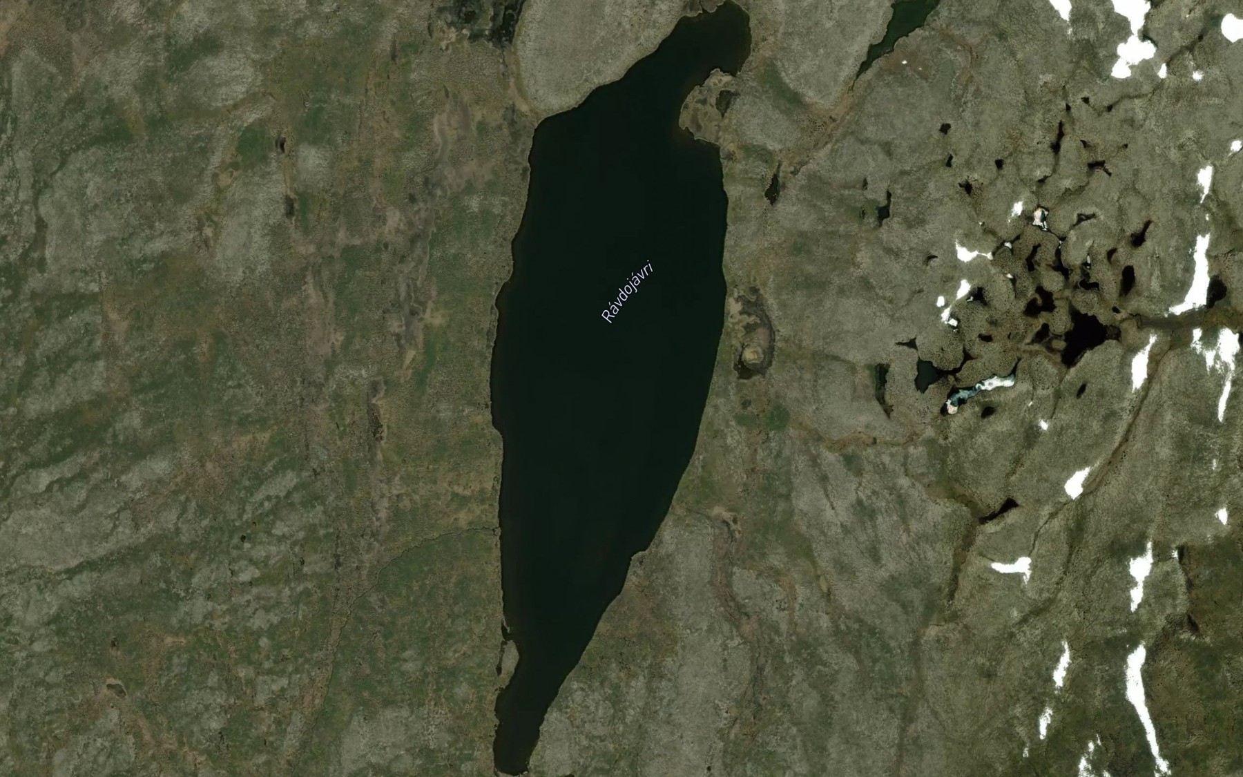 Satellite map of the Ravdujavri