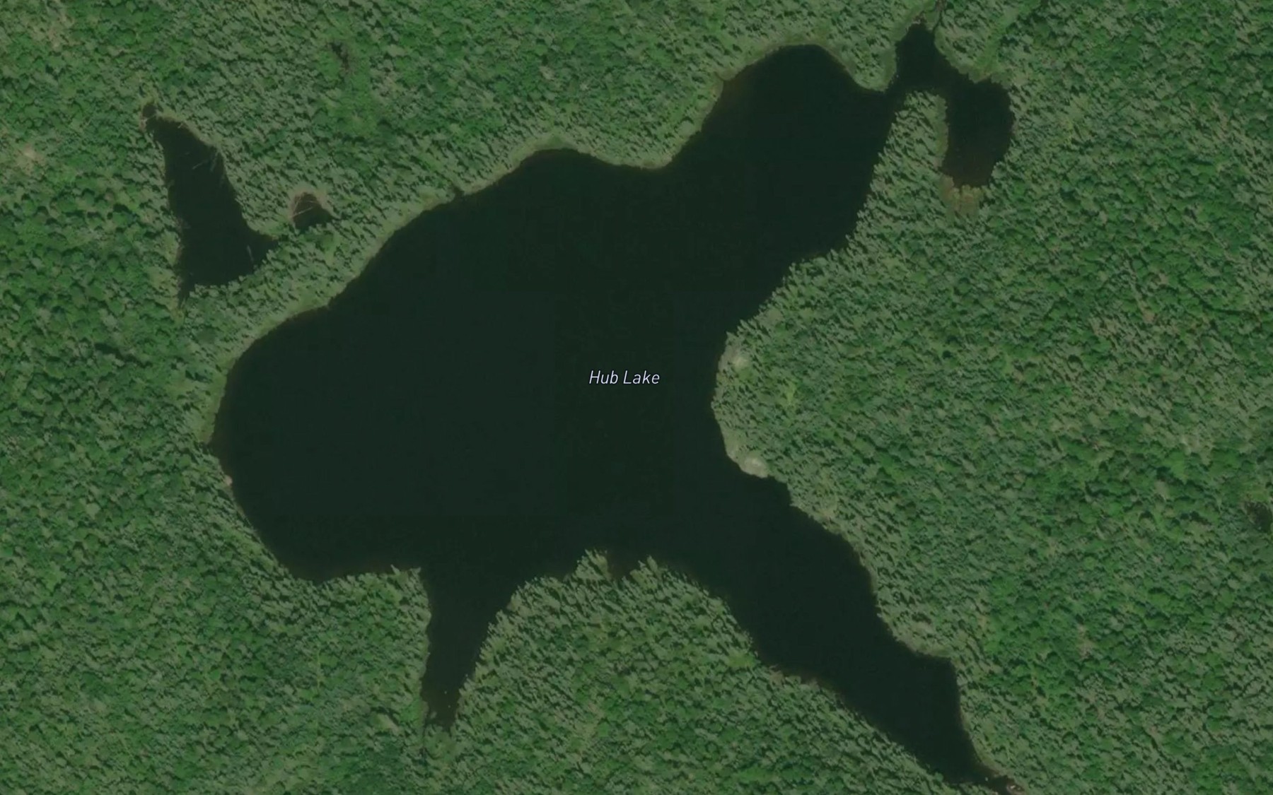 Satellite map of the Hub Lake