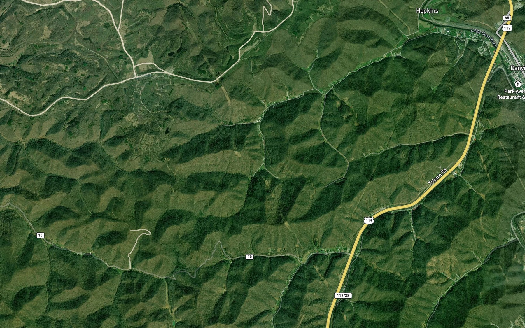 Satellite map of the Elk Lick