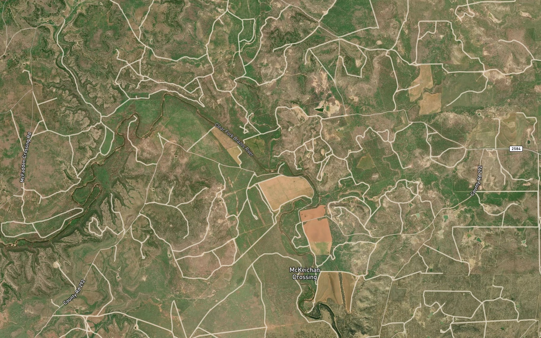 Satellite map of the Tecumseh Creek
