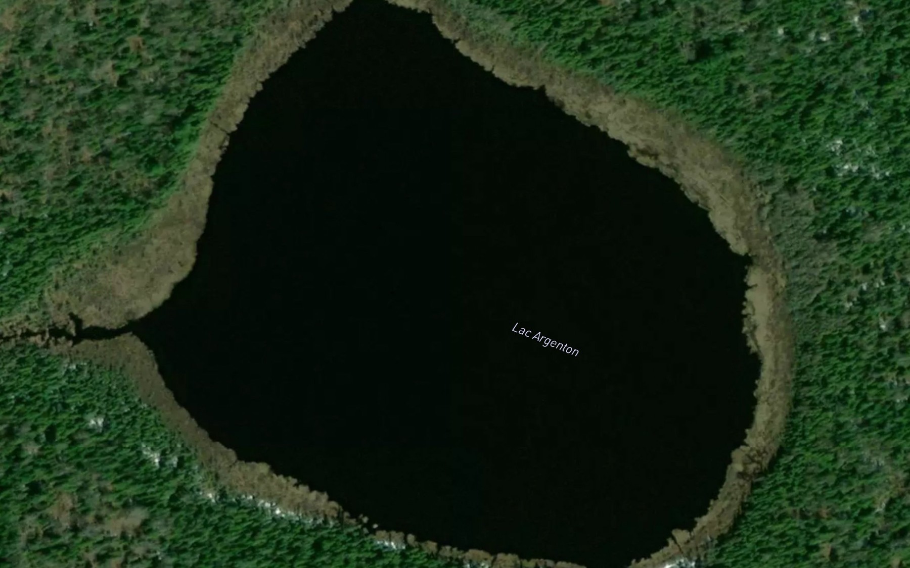 Satellite map of the Lac Argenton