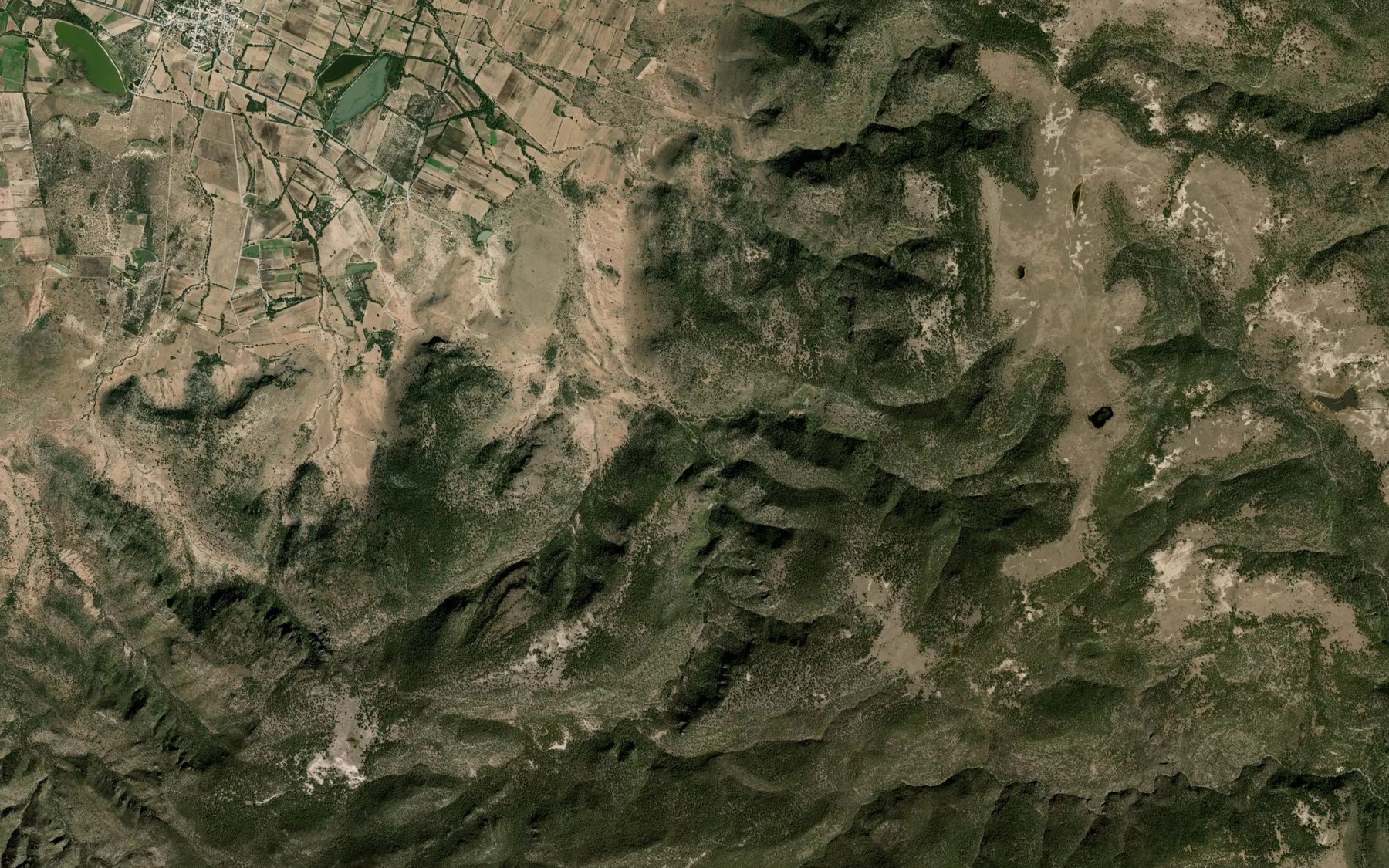 Satellite map of the Las Canoas