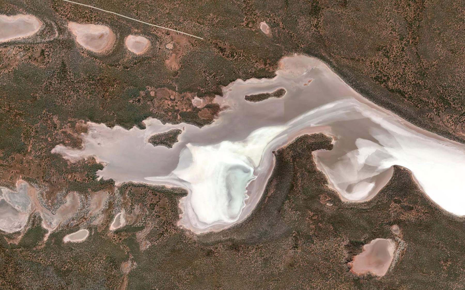 Satellite map of the Lake Rivers