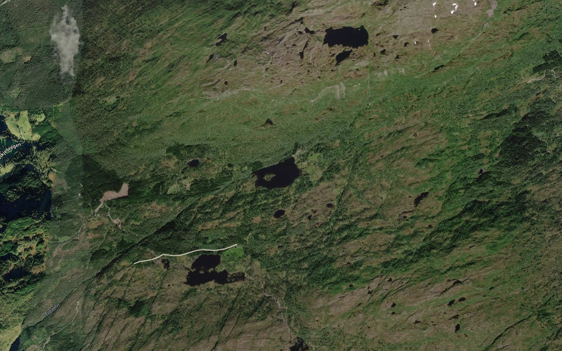 Satellite map of the Vatnasetvatnet