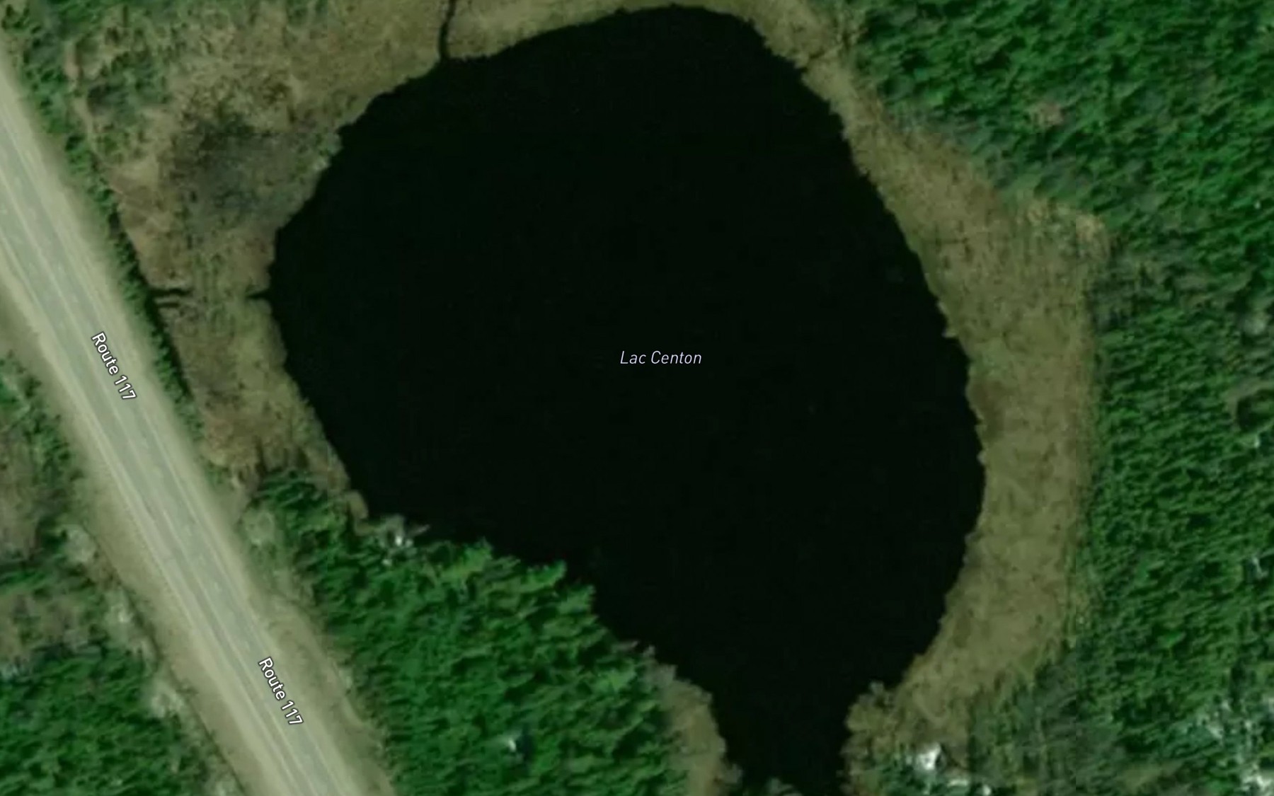 Satellite map of the Lac Centon
