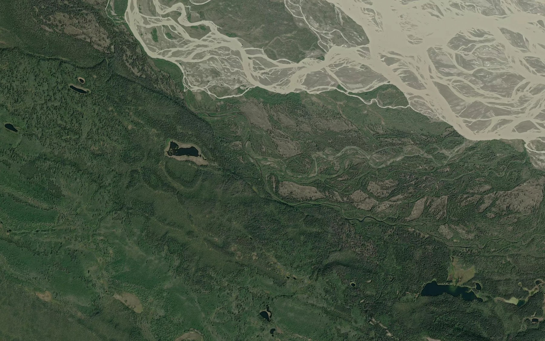 Satellite map of the Hunter Creek
