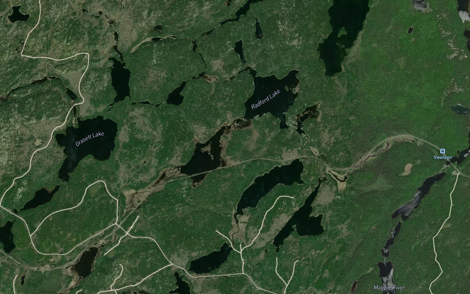 Satellite map of the Tilston Creek