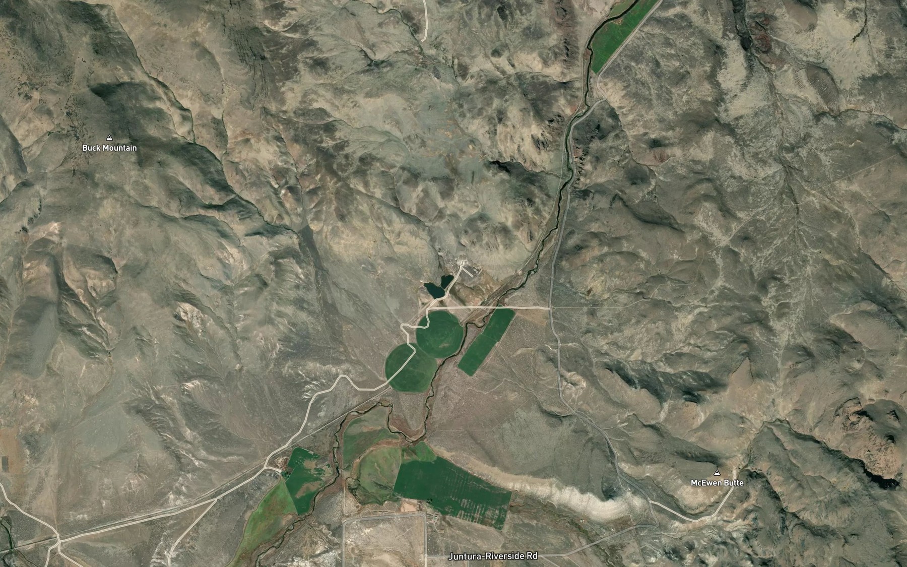 Satellite map of the Hot Springs Creek