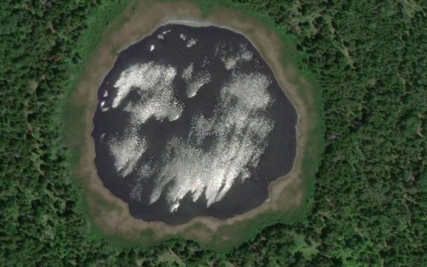 Satellite map of the Carter Lake