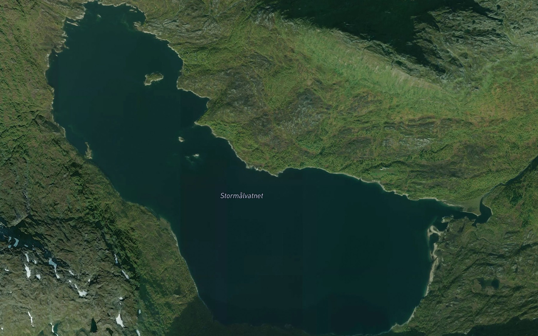 Satellite map of the Stormalvatnet