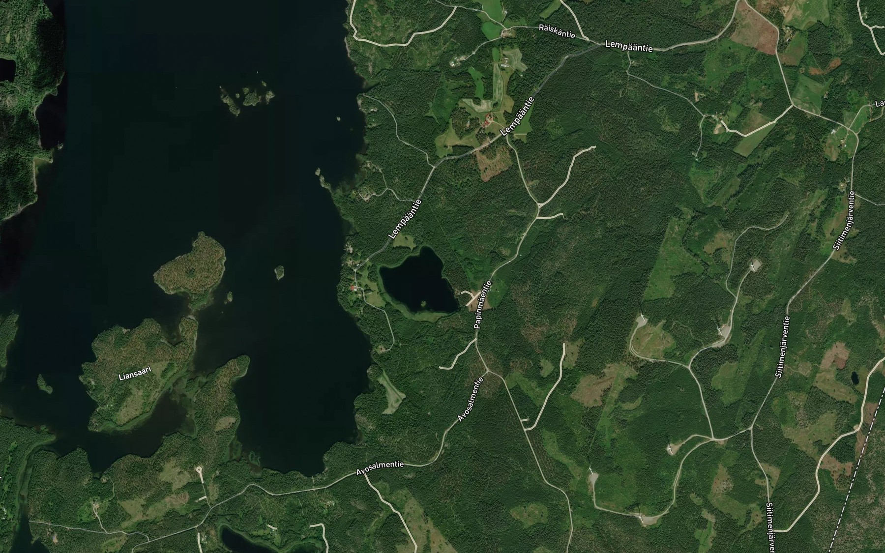 Satellite map of the Sopenoja