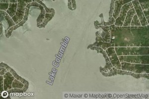 Satellite map of the Lake Columbia