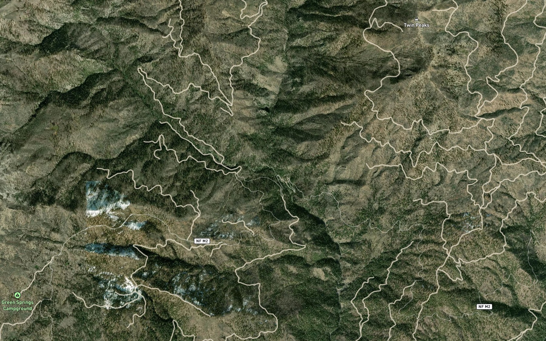 Satellite map of the Alder Creek