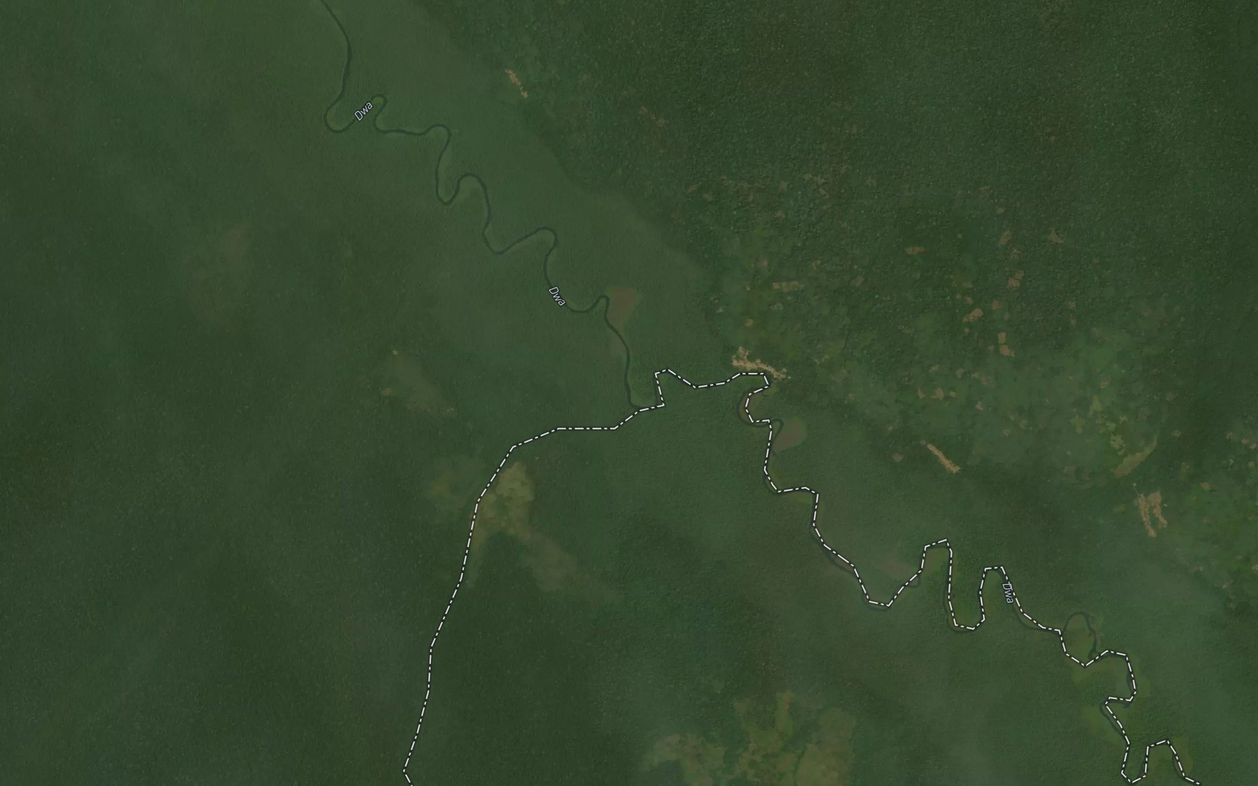 Satellite map of the Ebana
