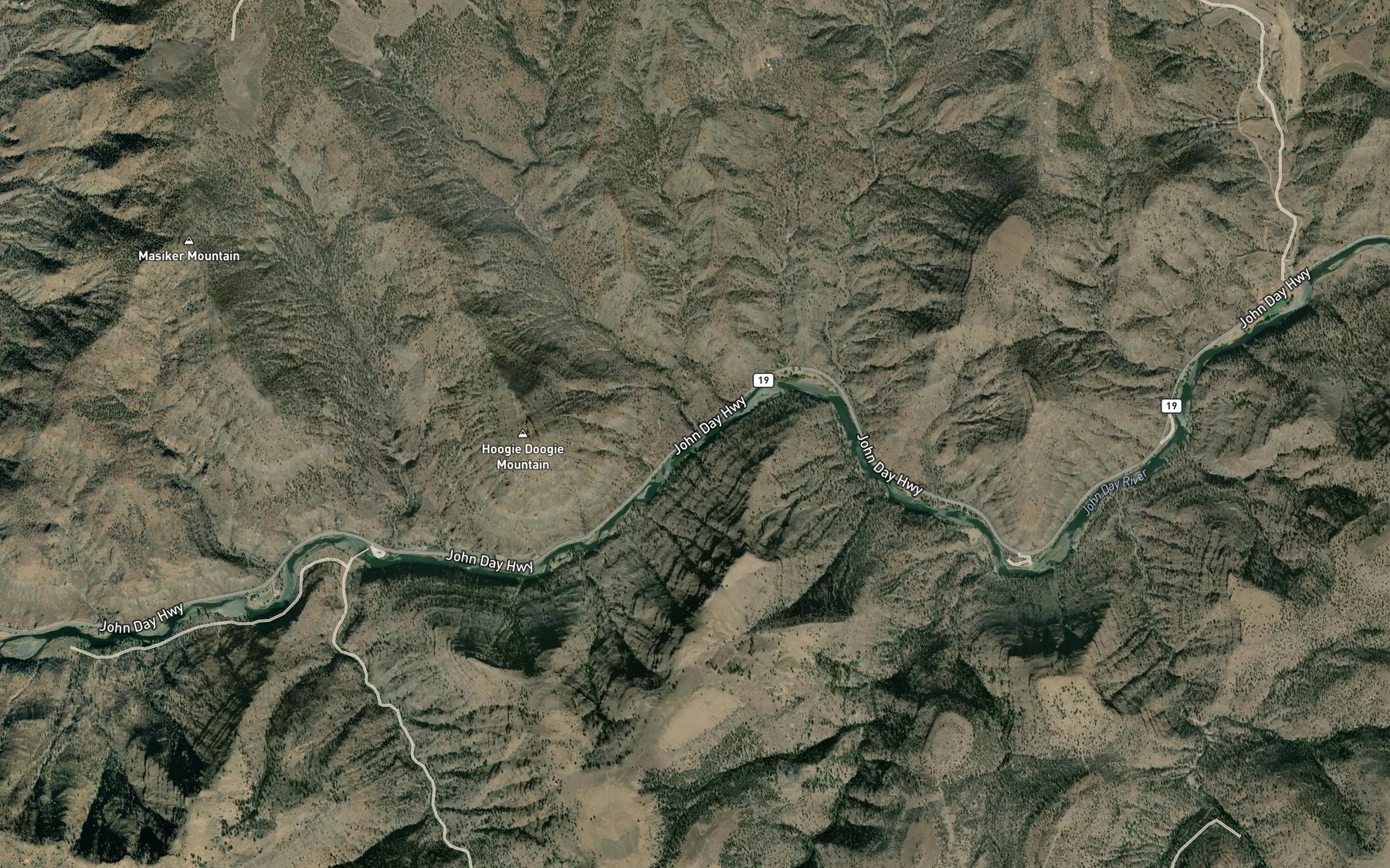 Satellite map of the Mathas Creek