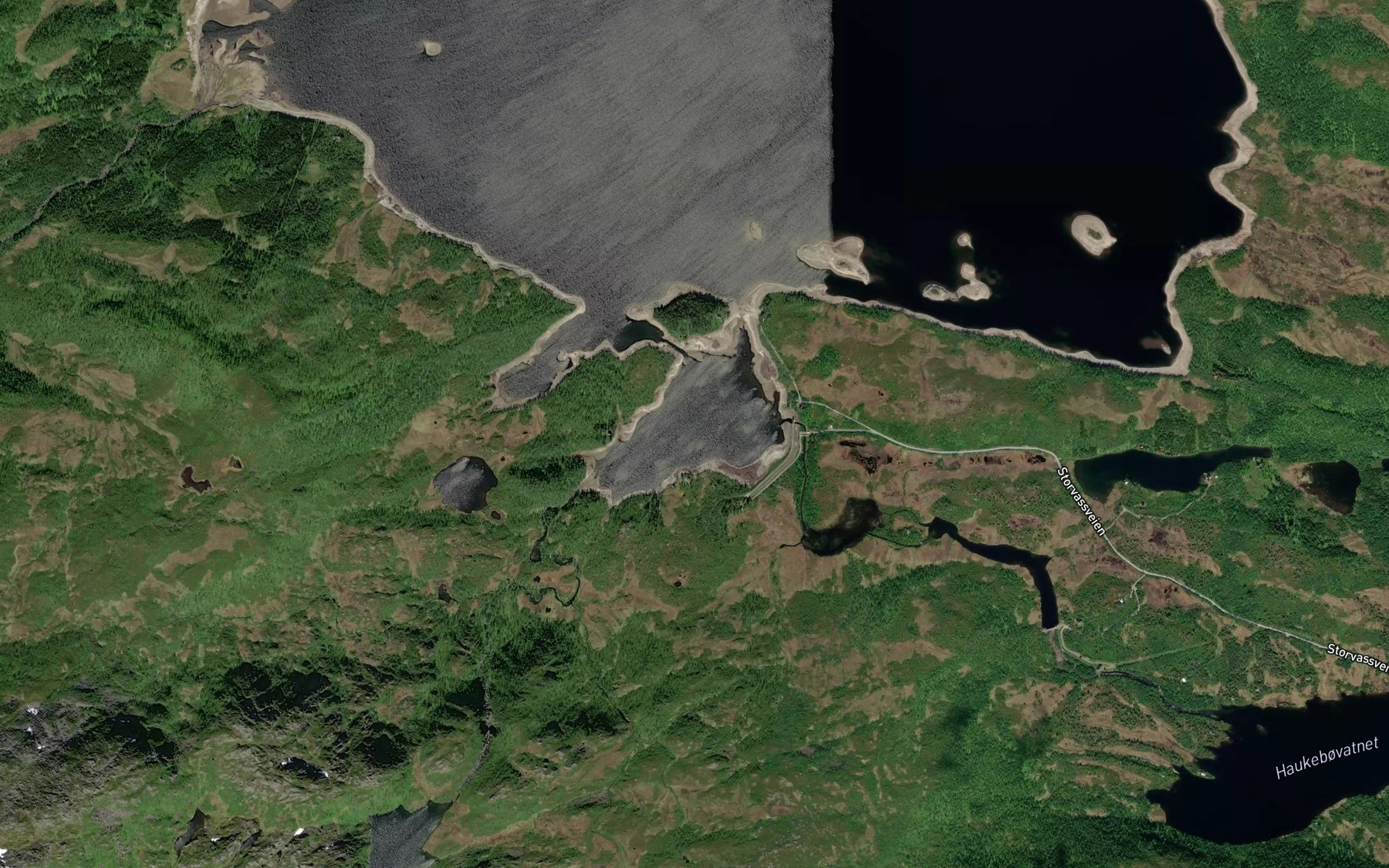 Satellite map of the Straumsvatnet