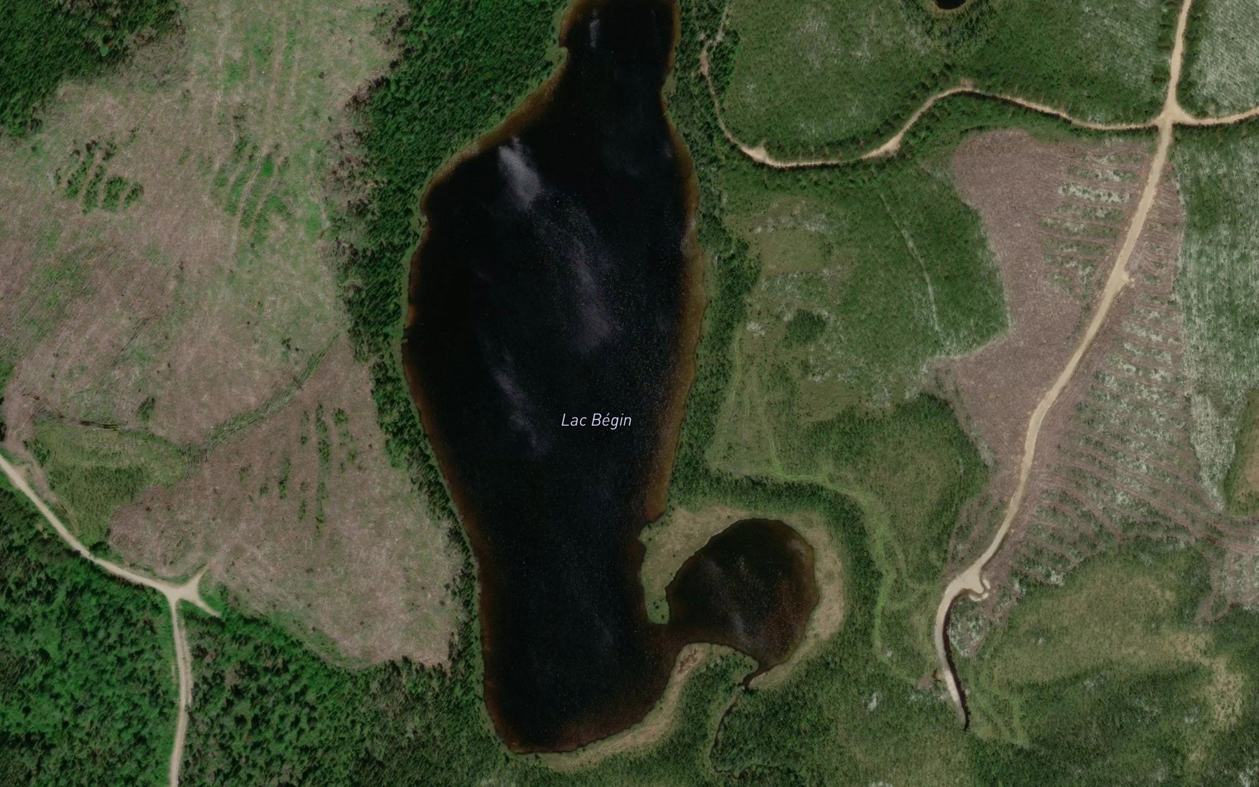 Satellite map of the Lac Begin