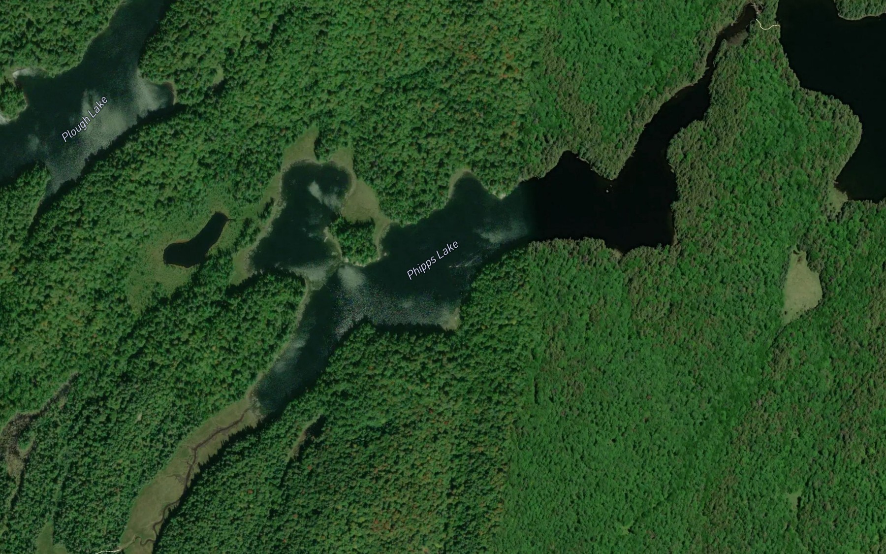 Satellite map of the Phipps Lake