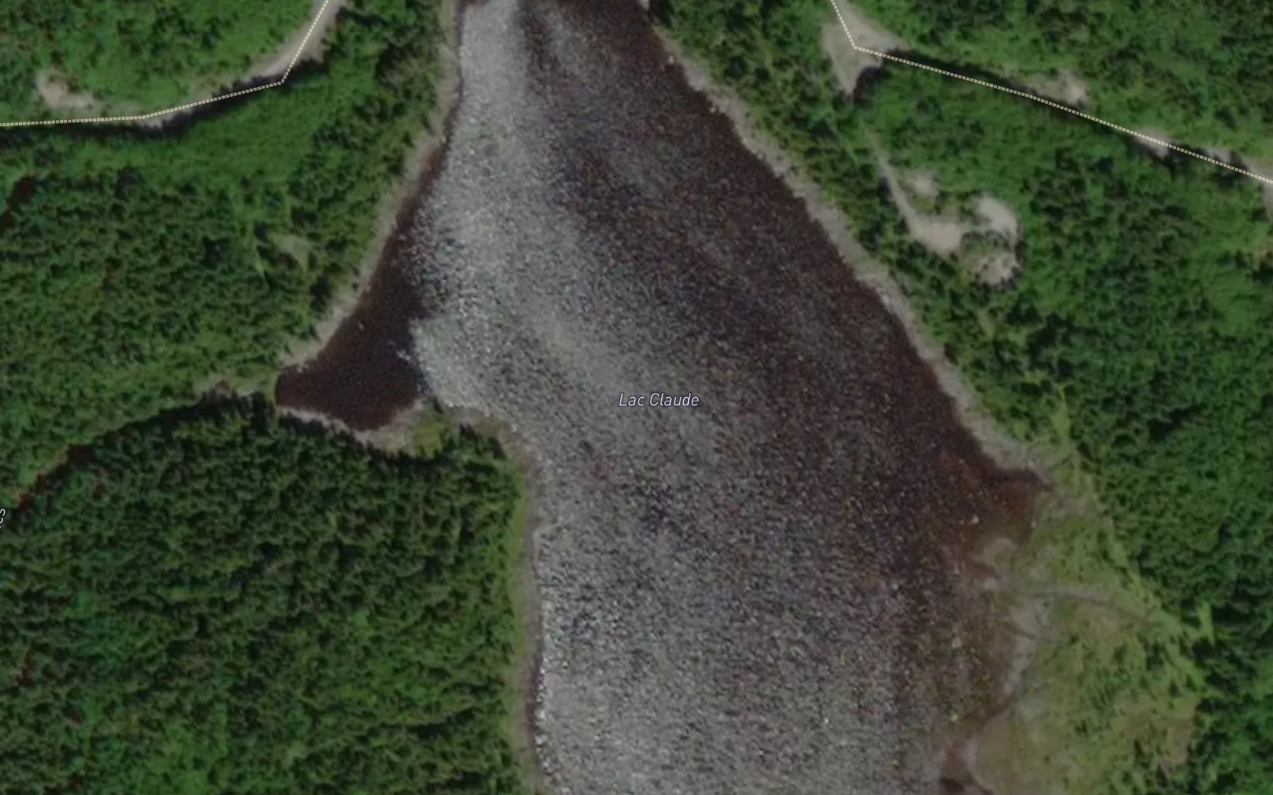 Satellite map of the Lac Claude