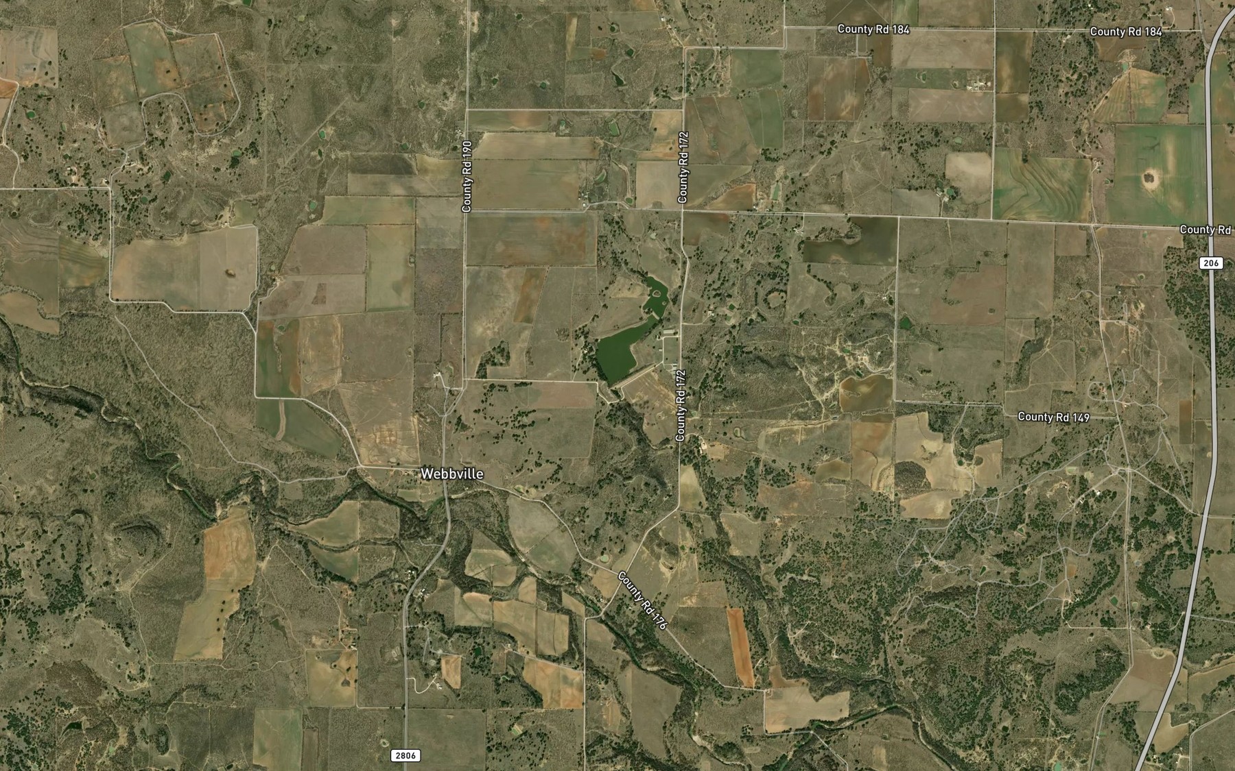 Satellite map of the Soil Conservation Service Site 24 Reservoir