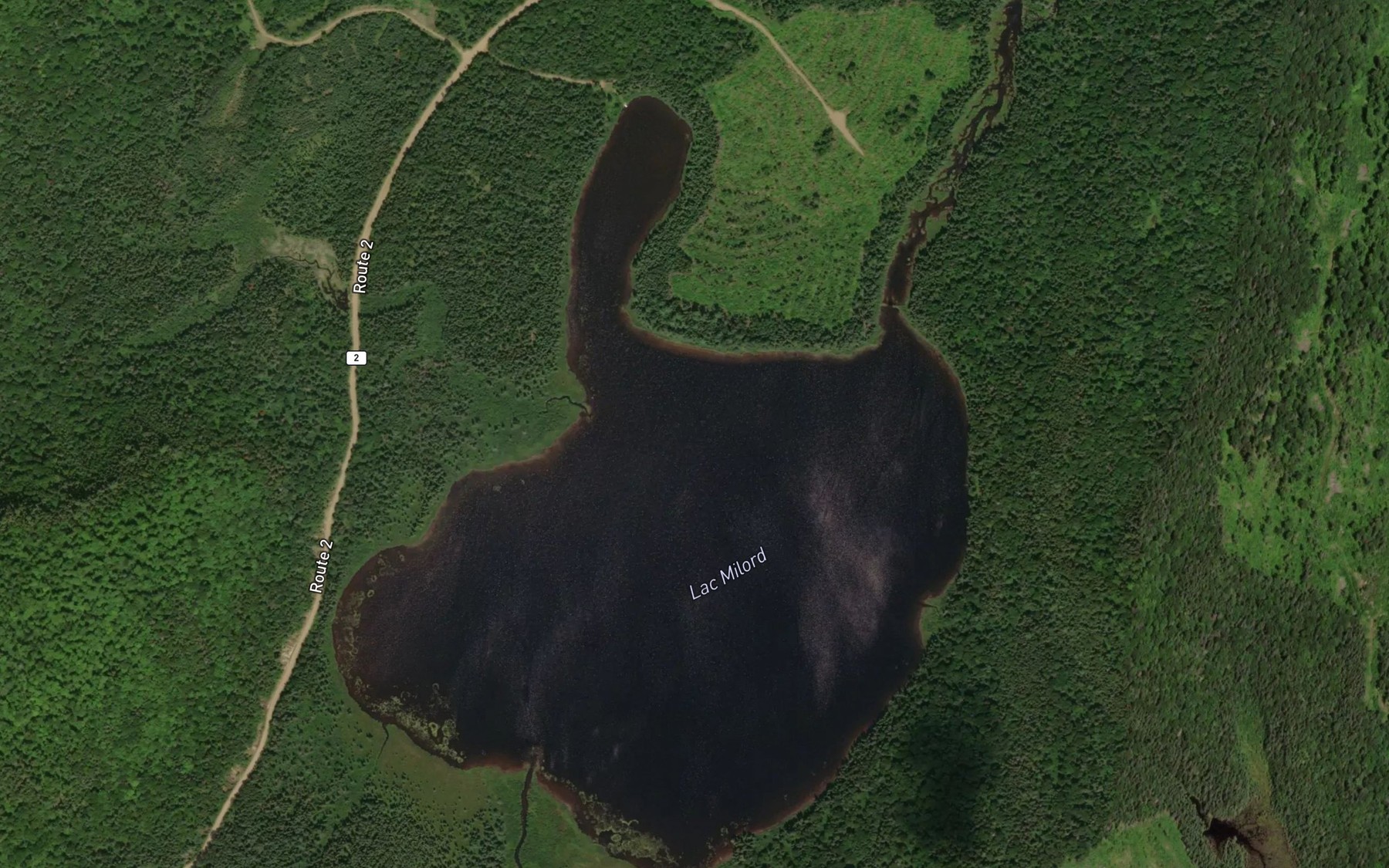 Satellite map of the Lac Milord
