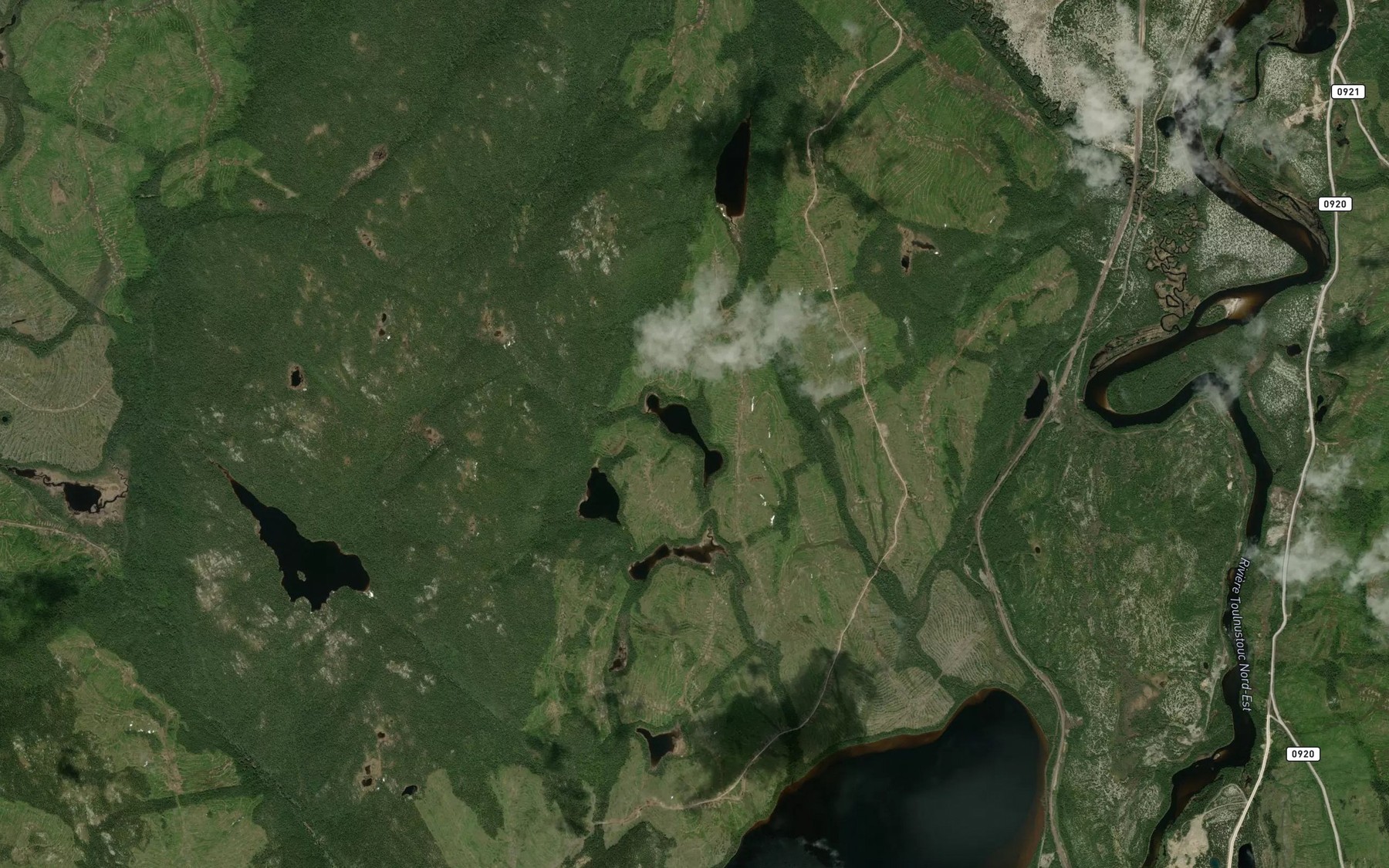 Satellite map of the Lac Grollier