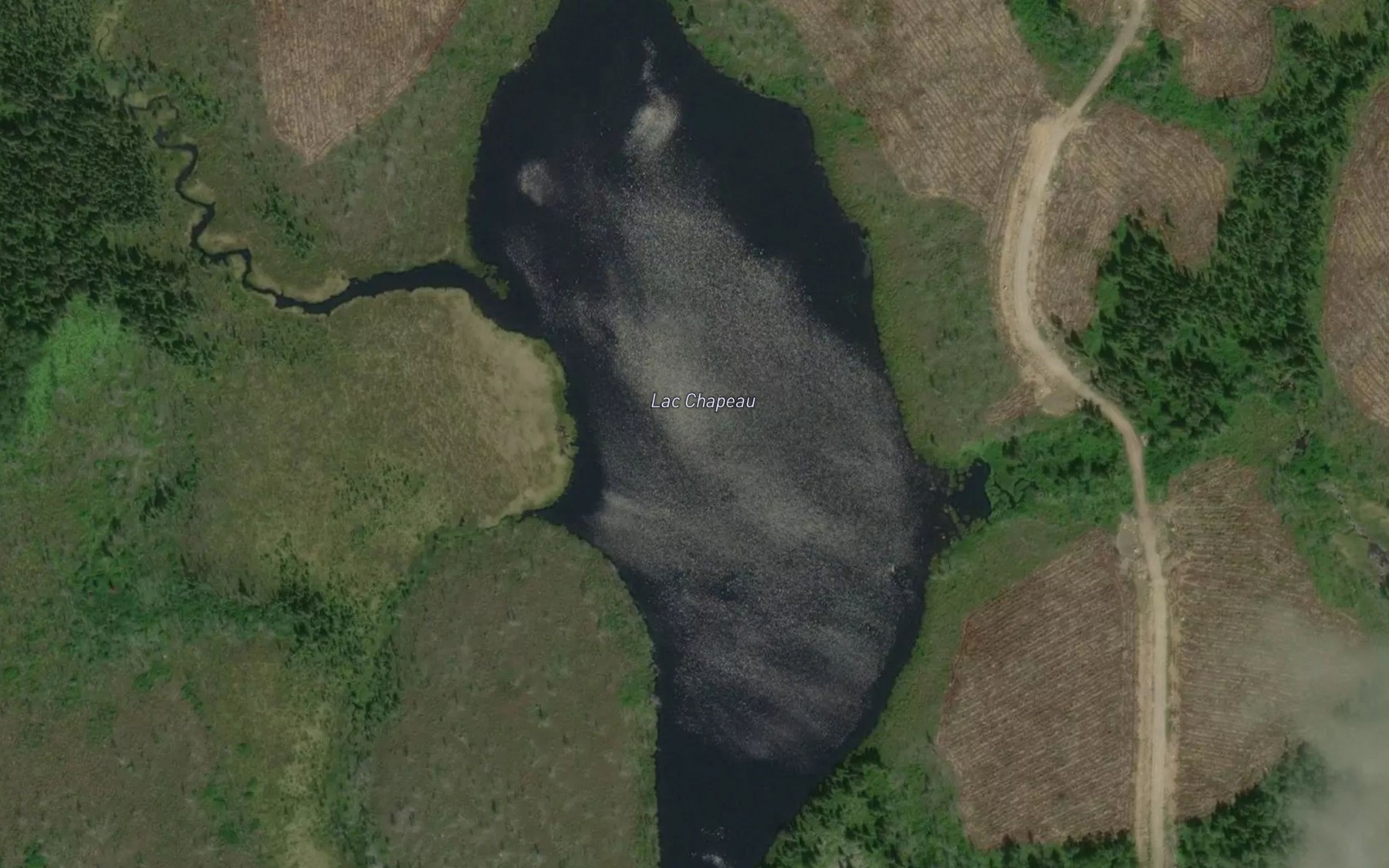 Satellite map of the Lac Chapeau