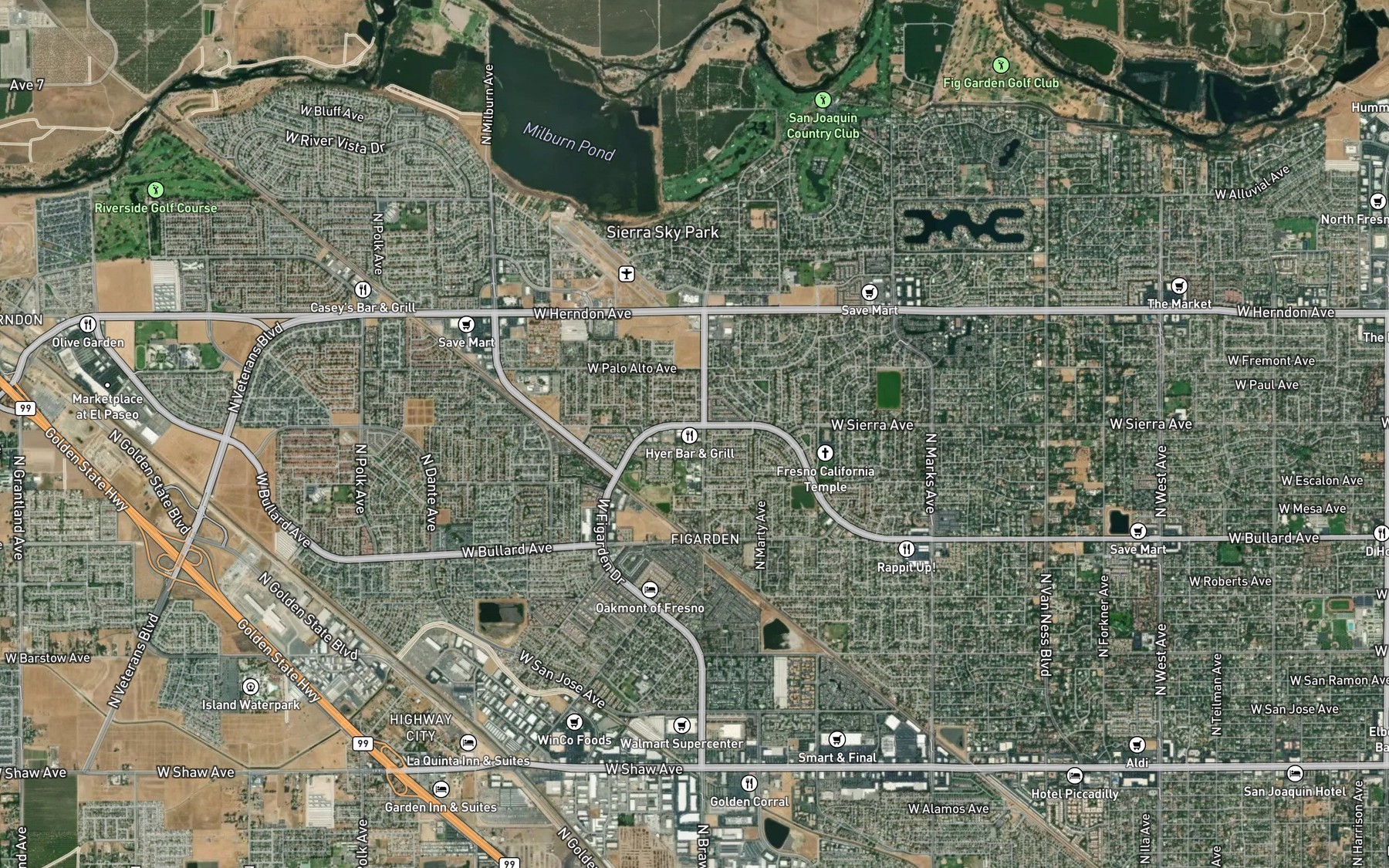 Satellite map of the H Ditch