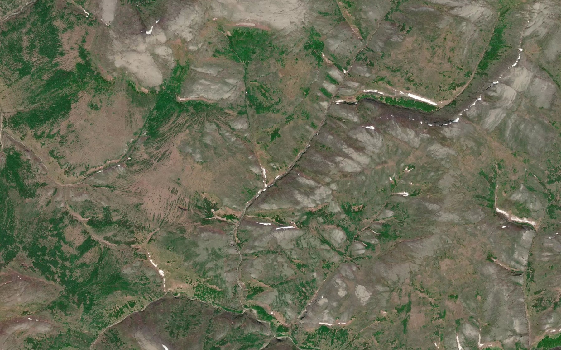 Satellite map of the Linton Creek