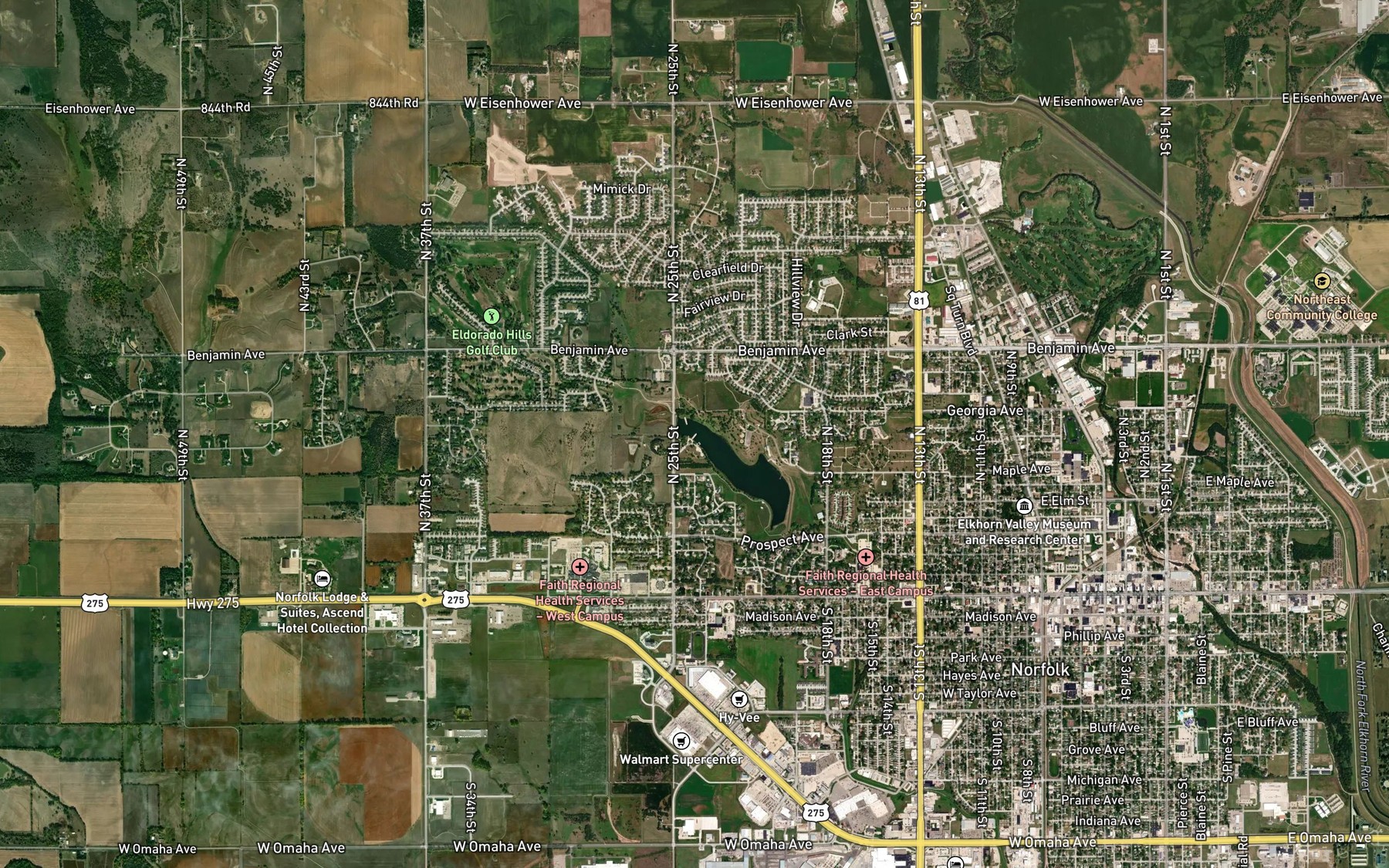 Satellite map of the Spot 4