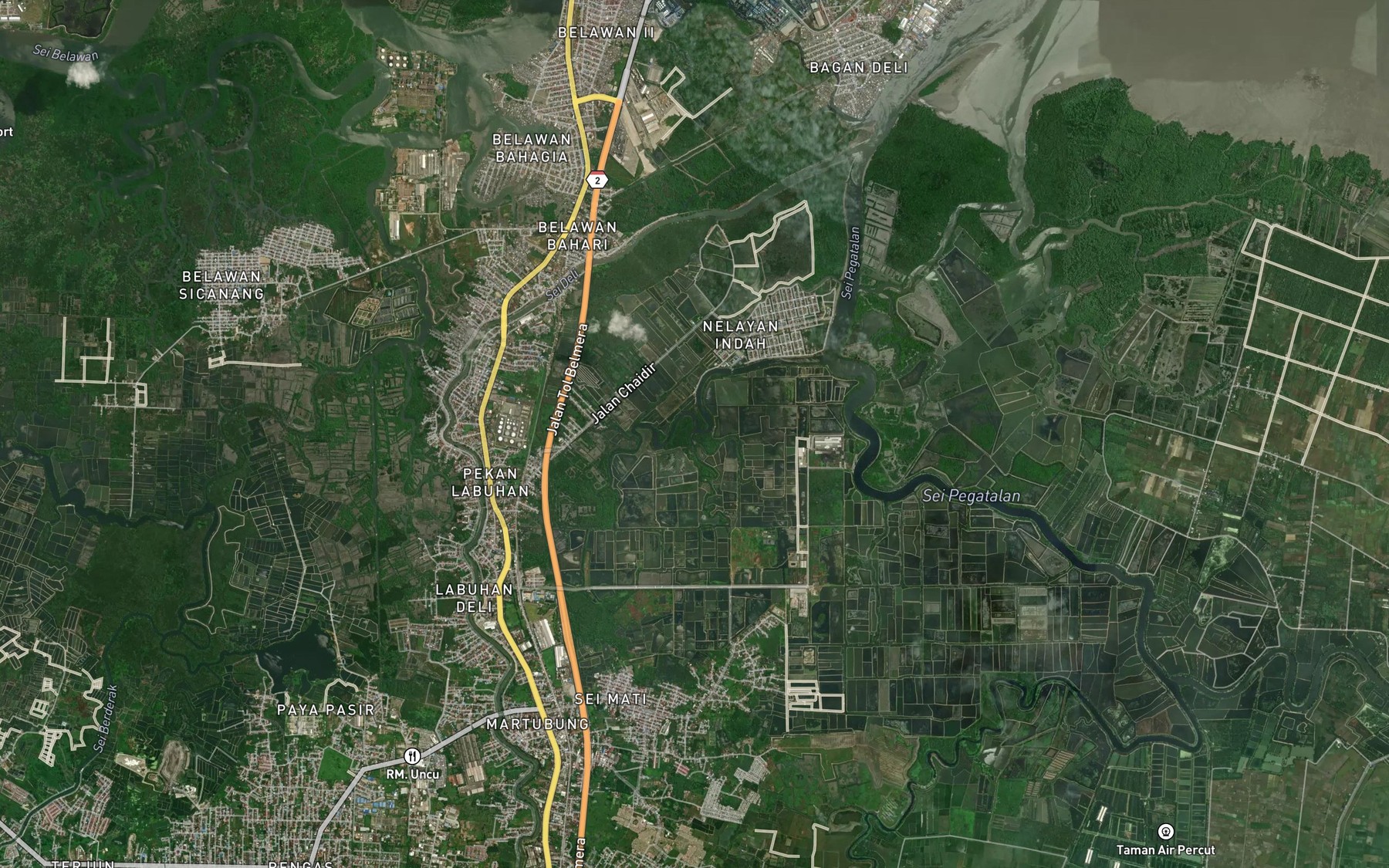 Satellite map of the Sei Celong