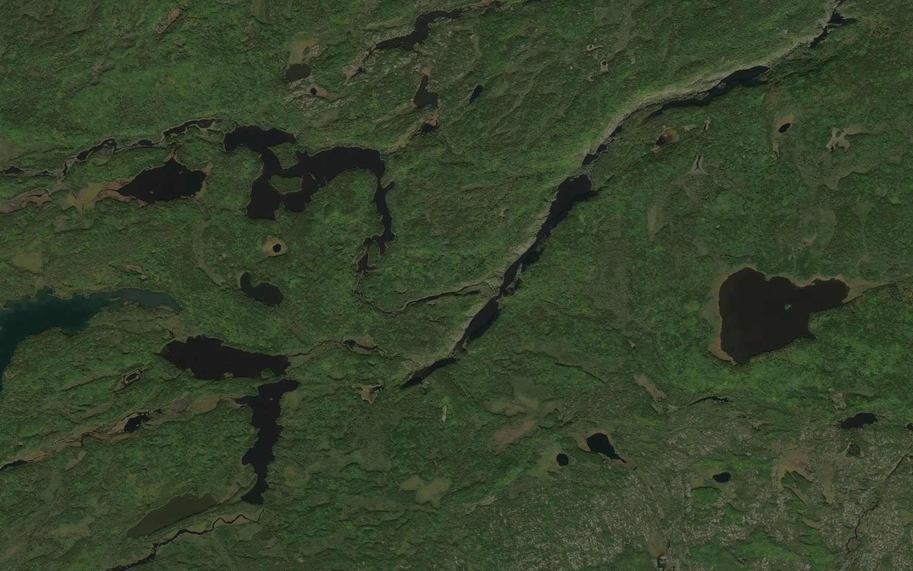 Satellite map of the Goosander Creek