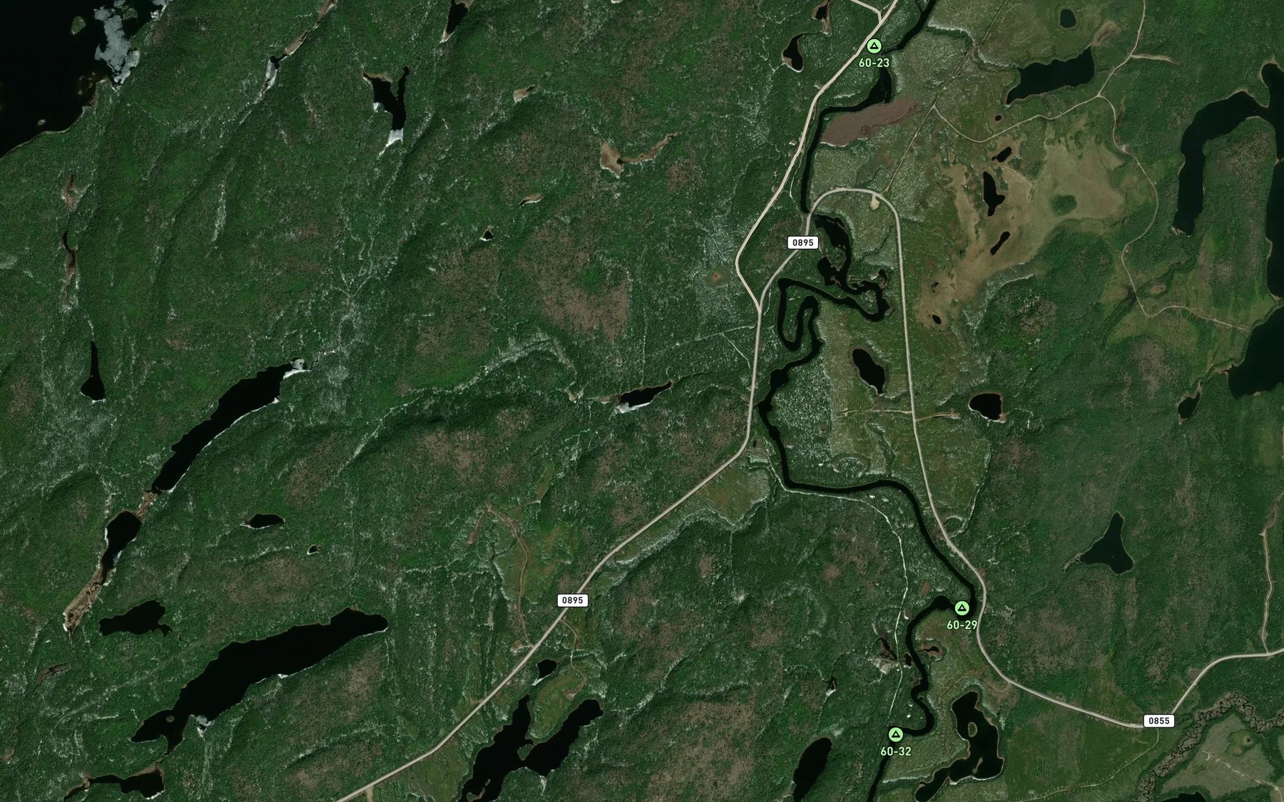 Satellite map of the Lac Feydel