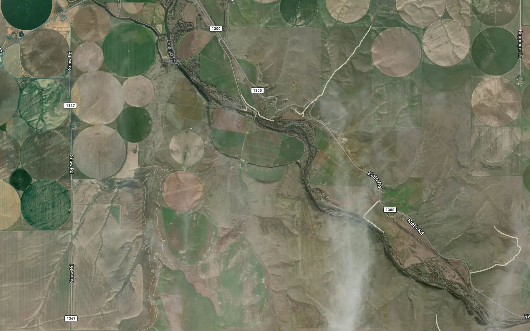 Satellite map of the Taylor Ditch