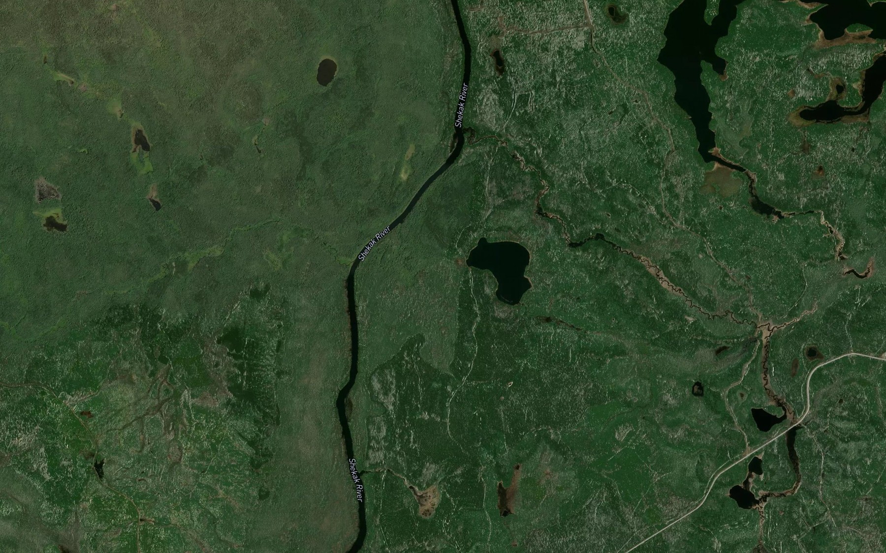 Satellite map of the Haig Creek