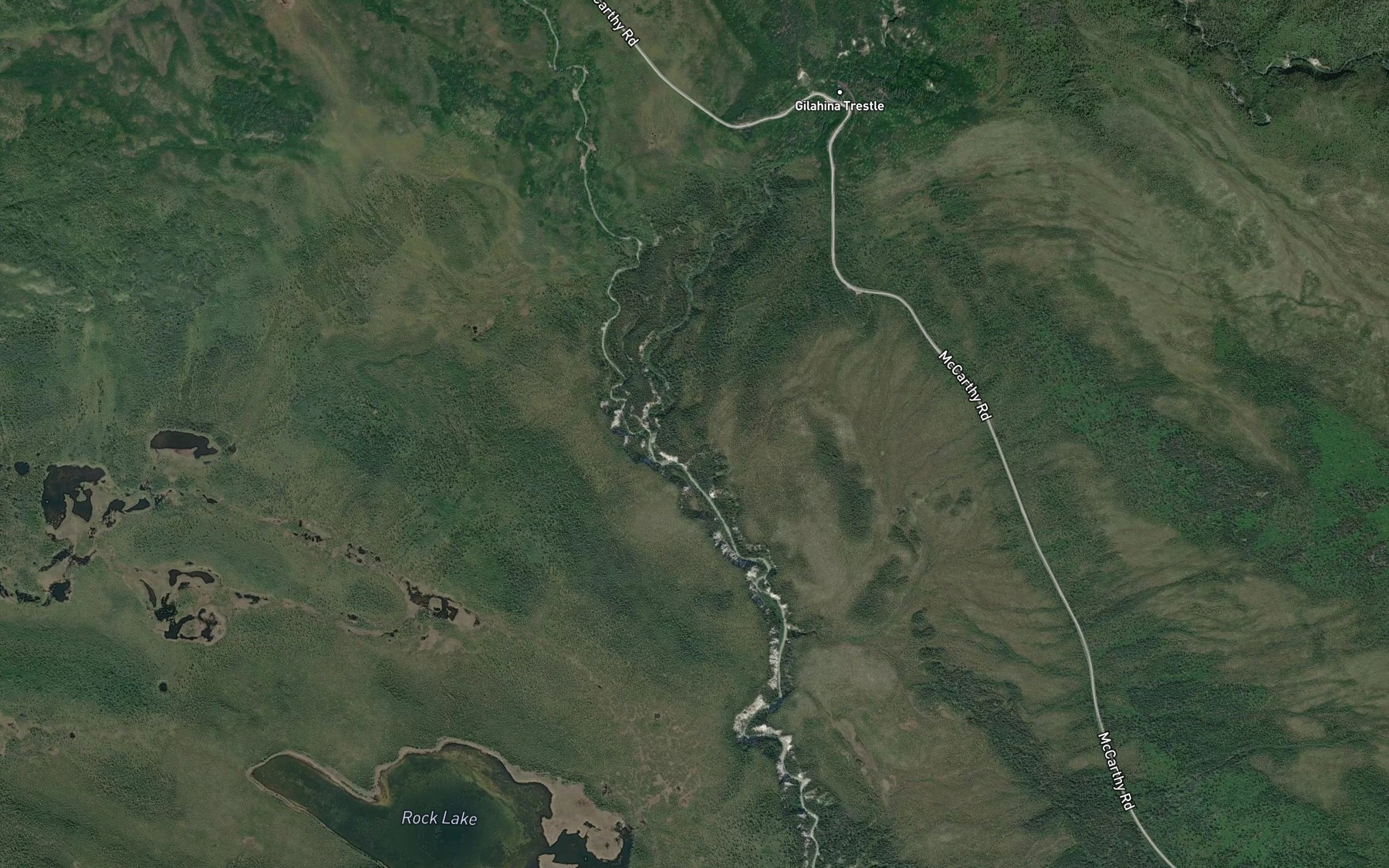 Satellite map of the Chokosna River